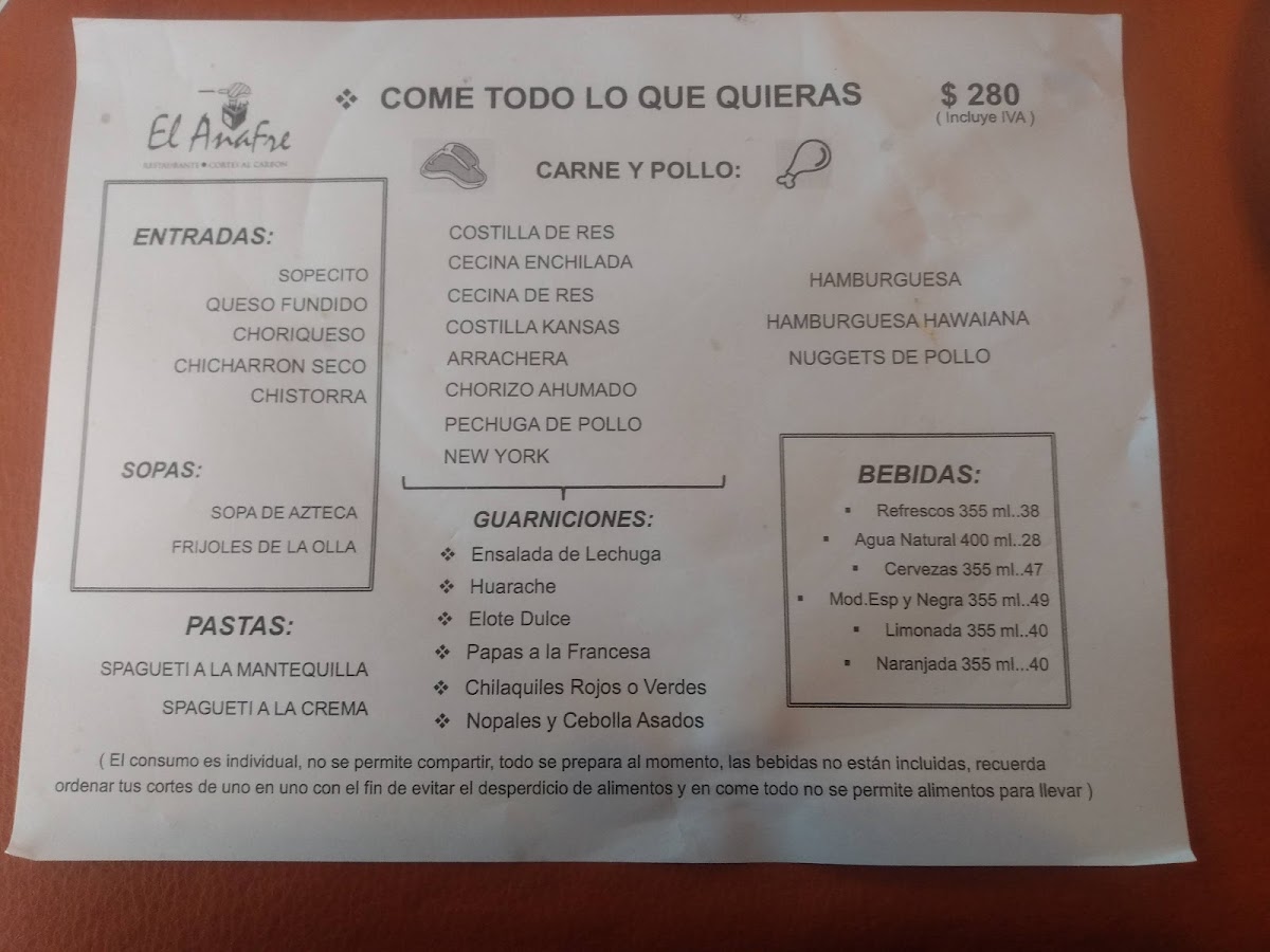 El Anafre Campanario Menu - Image 3